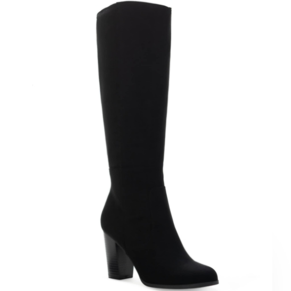 Style & Co Women's Addyy Knee High Dress Boots, Created for Macy's - Black Micro